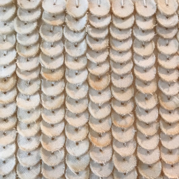 Ann Taylor Ivory Sheath Sequin Dress With Pockets - Picture 6 of 8